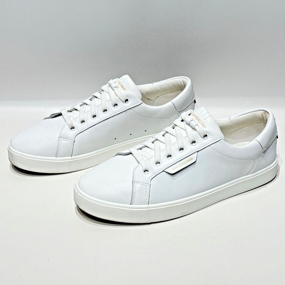 Sam Edelman Ethyl Classic White Leather Sneakers Women Size 11 - Lightly Worn